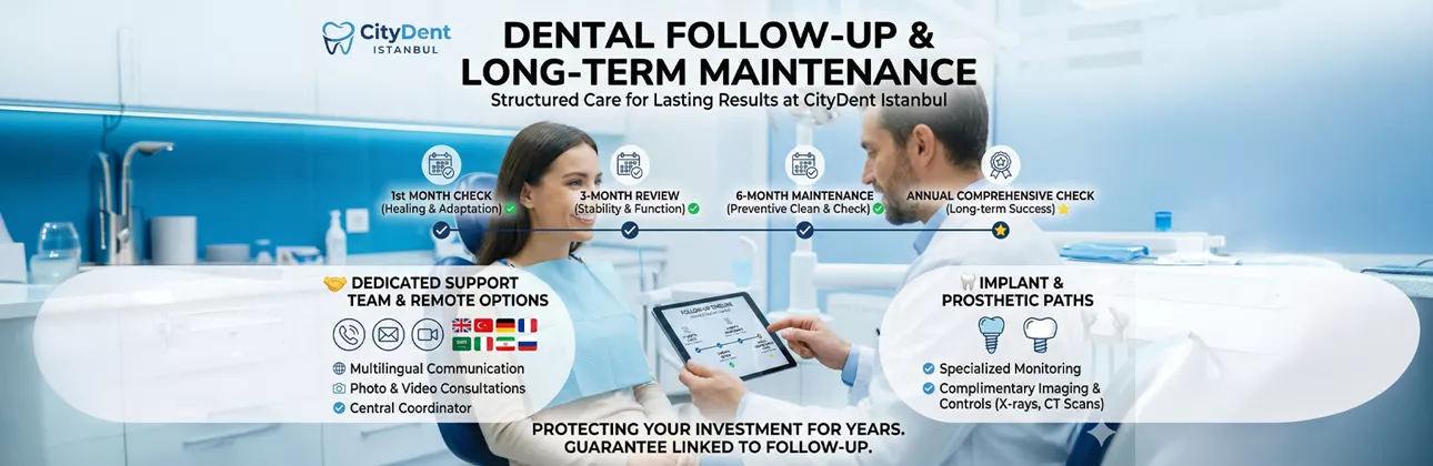 Dental follow-up and maintenance consultation at CityDent Istanbul
