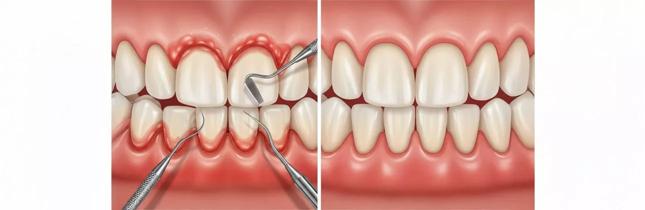 Gum inflammation treatment at CityDent Istanbul dental clinic