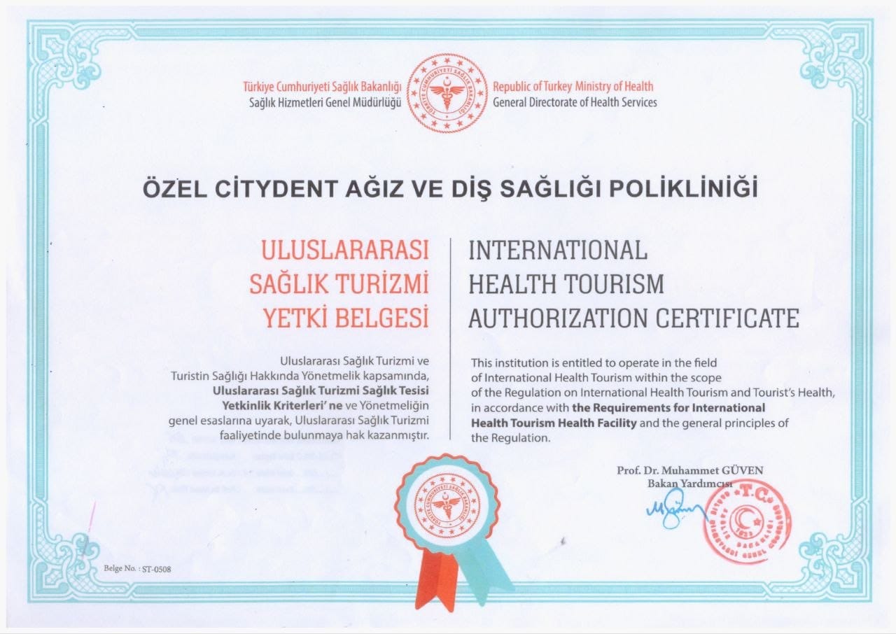 International Health Tourism Authorization Certificate