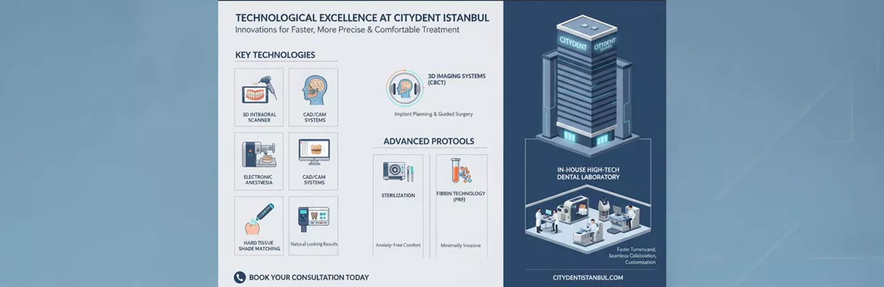 التقنيات الرقمية المستعملة في عيادة سيتي دنت للأسنان بإسطنبول